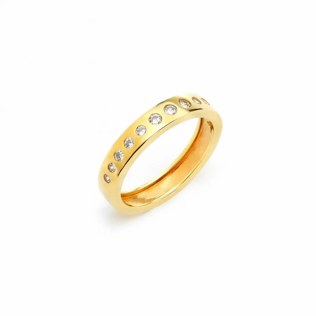 Clear Zircon Band Fashion Ring Nayla Jewelry