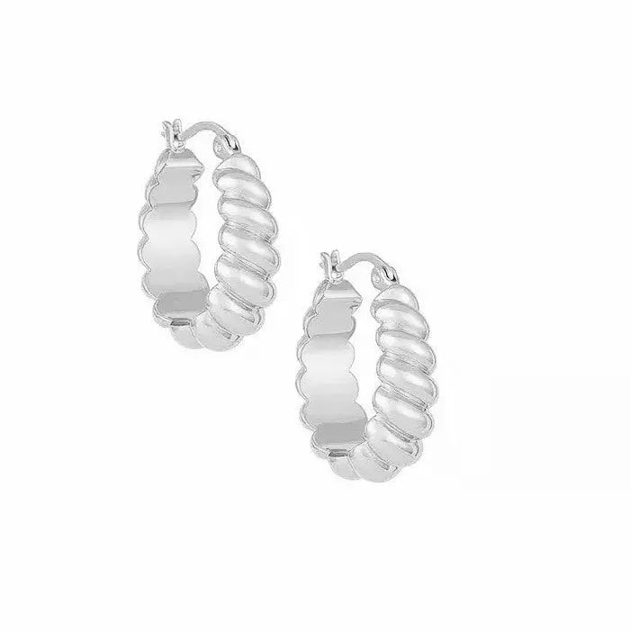 Huggie Twisted Hoop Earrings Nayla Jewelry